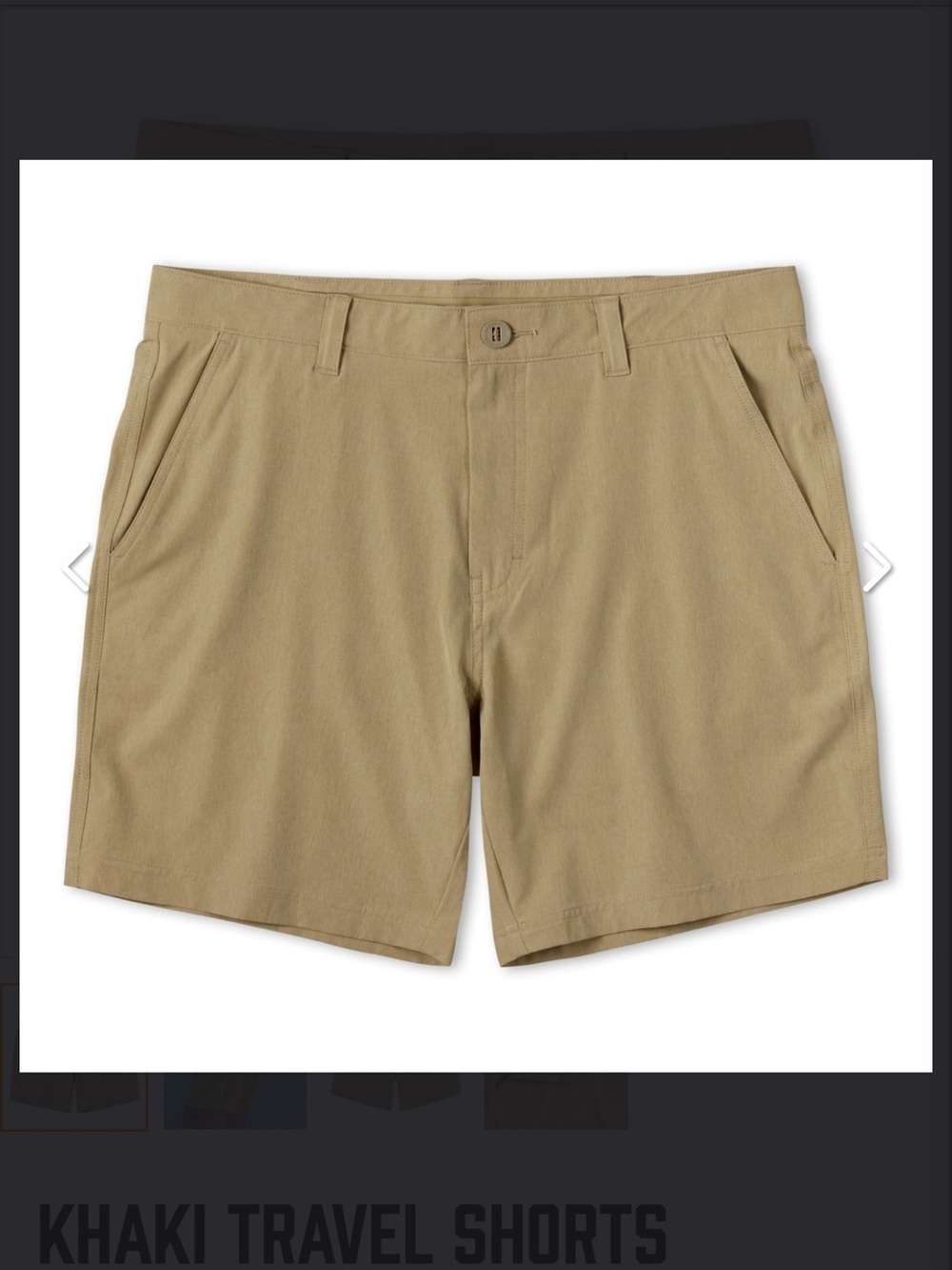 Men's Khaki Hybrid Shorts - Lightweight Everyday Performance